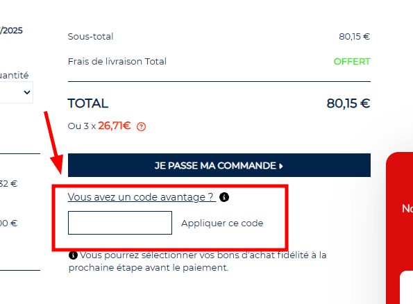 Comment utiliser un code promo sur 3 Suisses