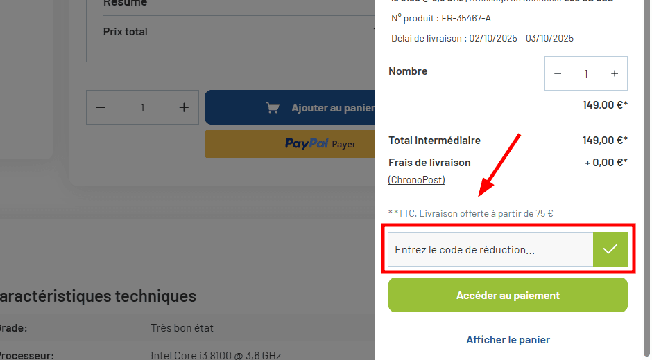 Comment utiliser un code promo sur AfBshop