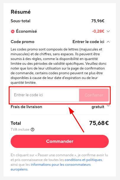 Comment activer un code promo sur AliExpress