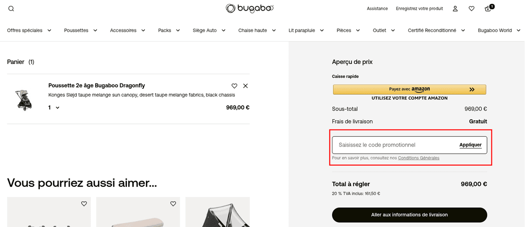 Comment utiliser un code promo sur Bugaboo