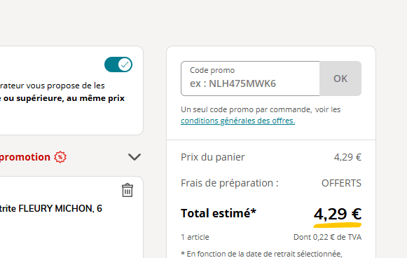 Comment appliquer un code promo sur Courses U