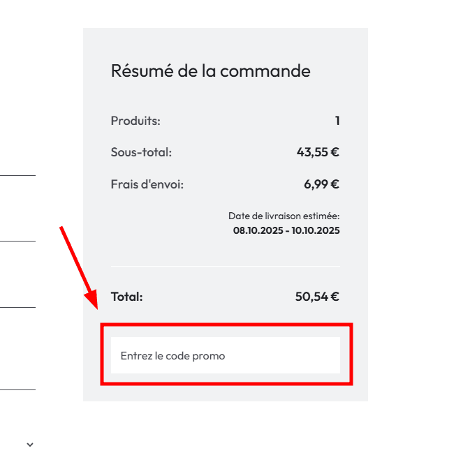 Comment activer un code promo sur Discountlens