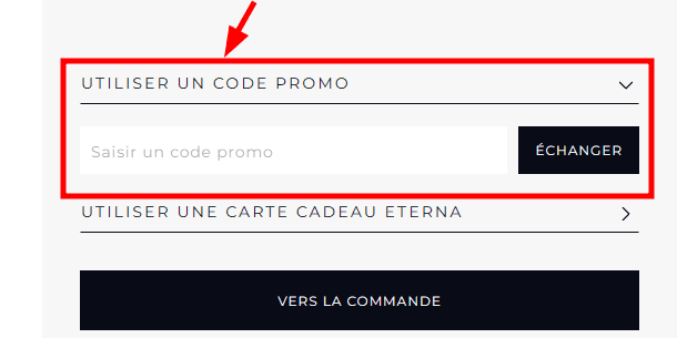 Comment appliquer un code promo sur Eterna