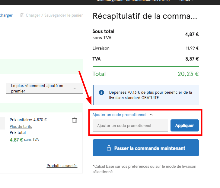 Comment utiliser un code promo sur Farnell