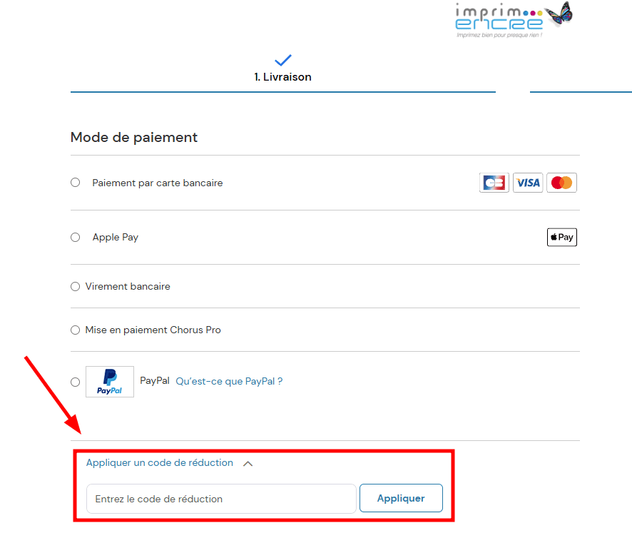 Comment utiliser un code promo sur Imprim-encre