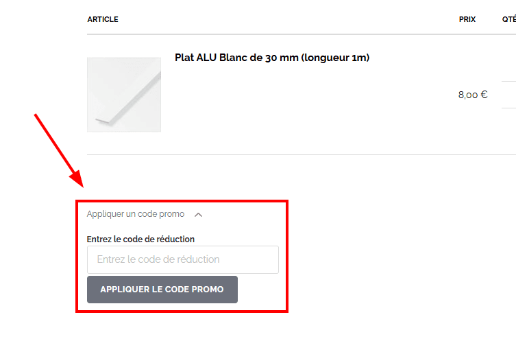 Comment appliquer un code promo sur Le Roi de la Fenêtre