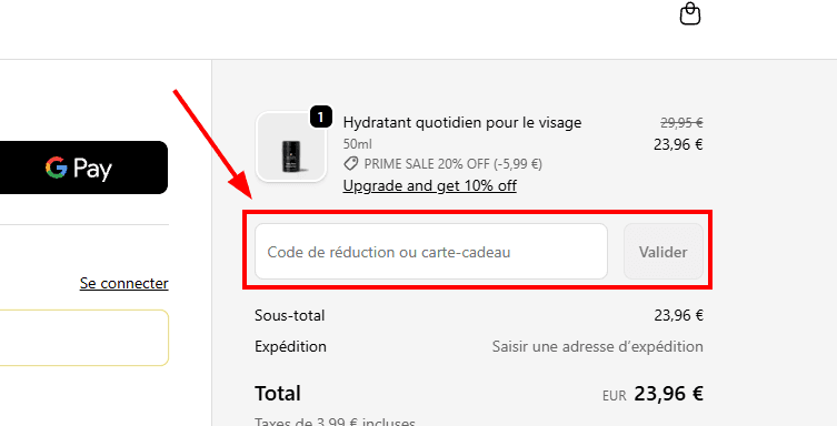 Comment utiliser un code promo sur Luminskin