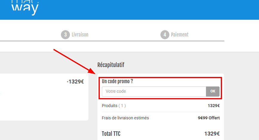 Comment activer un code promo sur Macway