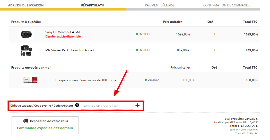 Comment activer un code promo sur Miss Numerique
