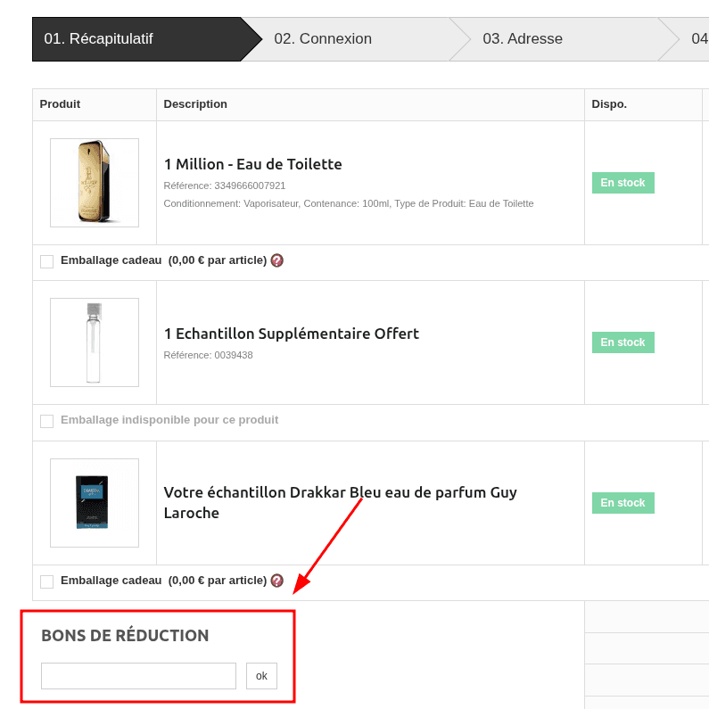 Comment activer un code promo sur News Parfums