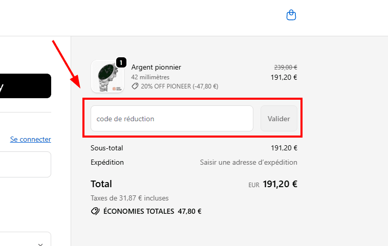Comment activer un code promo sur Nordgreen