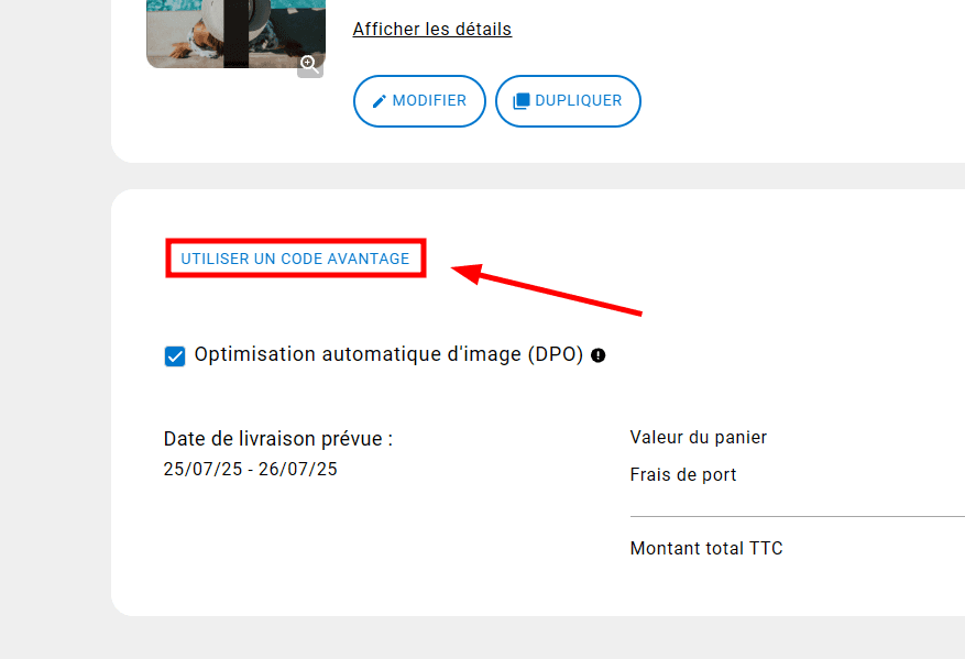 Comment activer un code promo sur Pixum