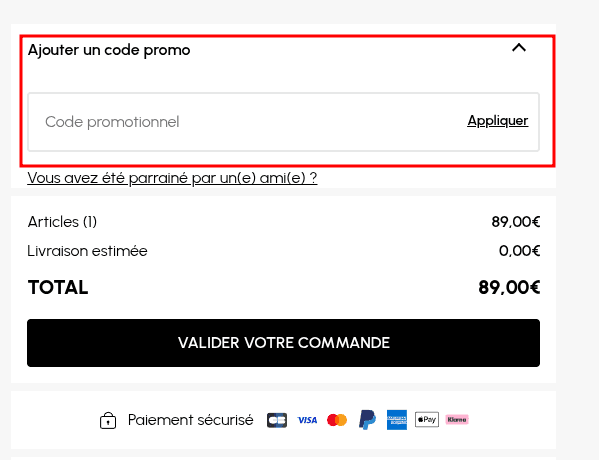 Comment appliquer un code promo sur Printemps.com