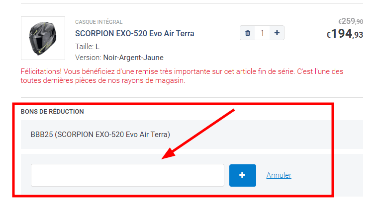 Comment utiliser un code promo sur Rad