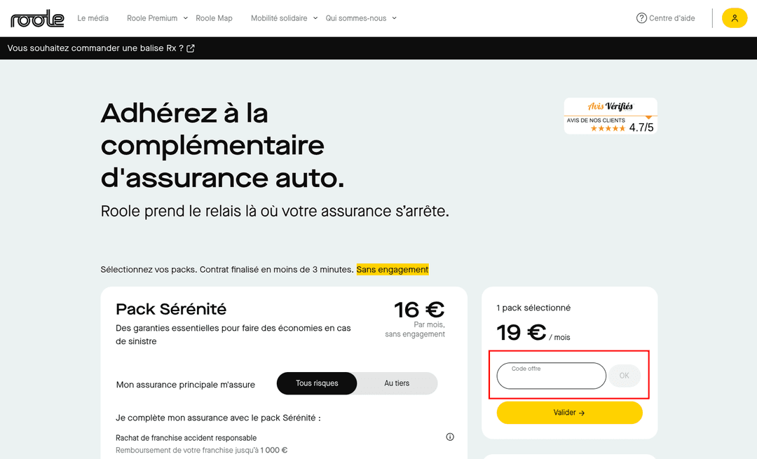 Comment utiliser un code promo sur Roole