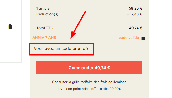 Comment activer un code promo sur Saveurs CBD
