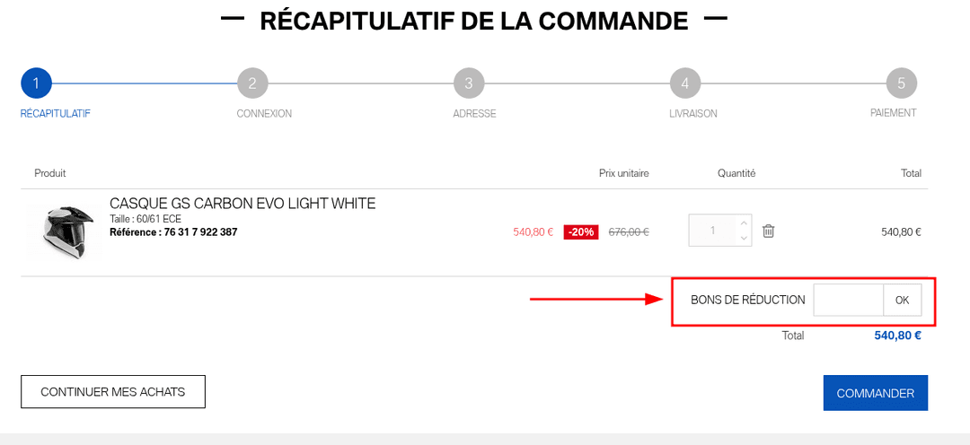 Comment utiliser un code promo sur Shop BMW