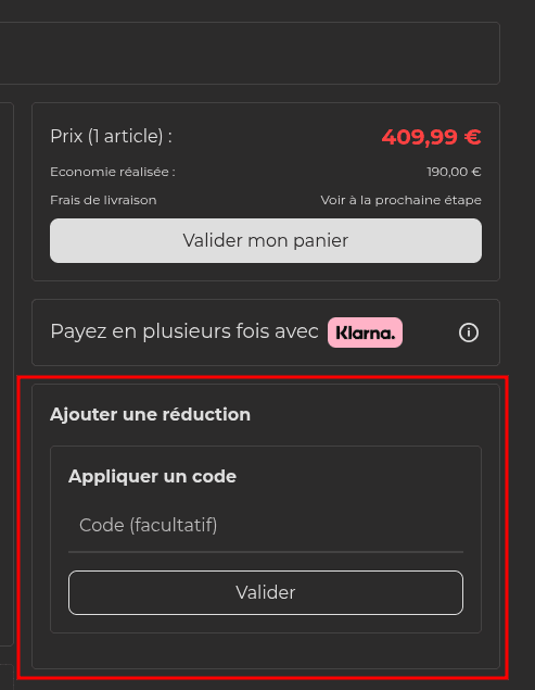 Comment utiliser un code promo sur Showroom privé