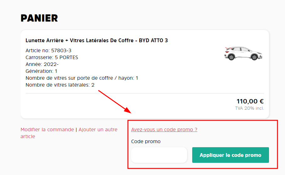 Comment appliquer un code promo sur Solarplexius