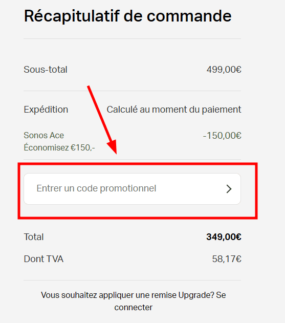 Comment utiliser un code promo sur Sonos