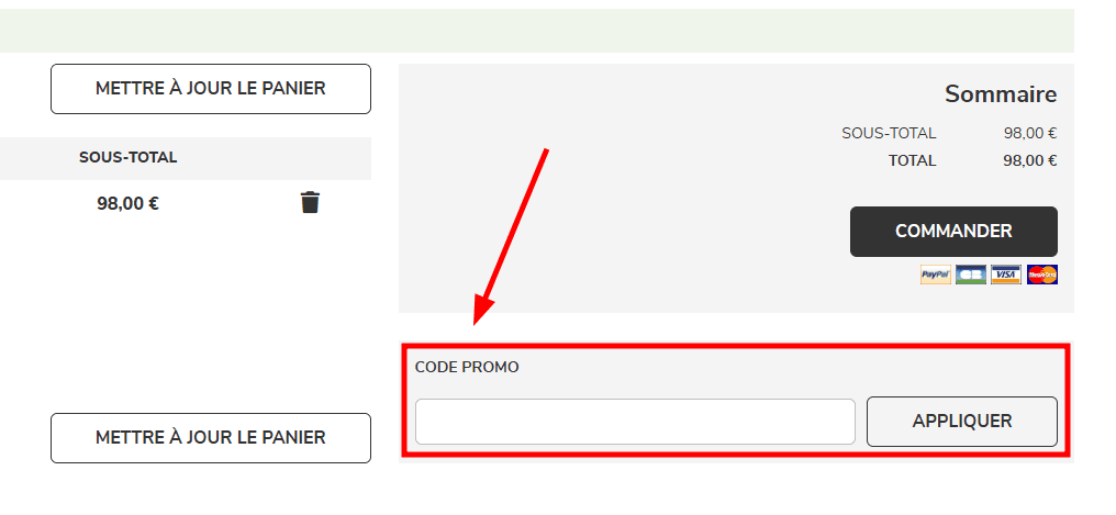 Comment appliquer un code promo sur Sport Is Good