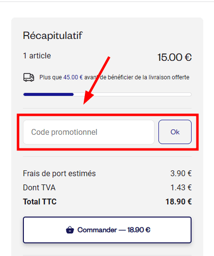 Comment activer un code promo sur Supersmart