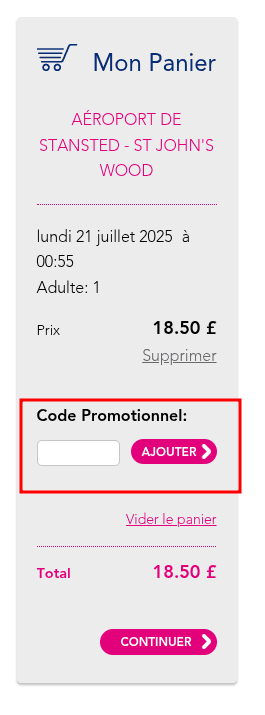 Comment utiliser un code promo sur Terravision