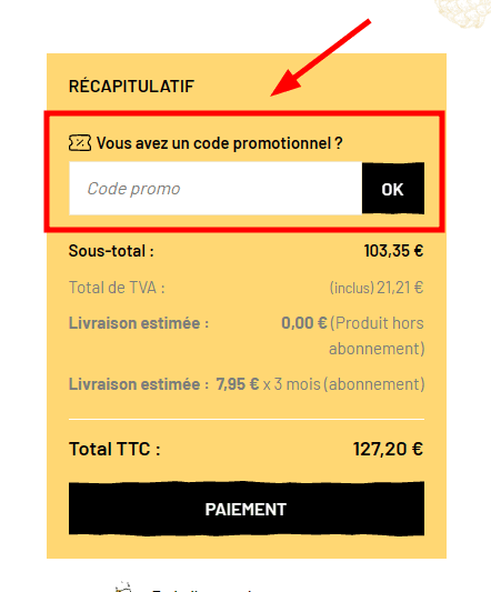 Comment appliquer un code promo sur Une Petite Mousse
